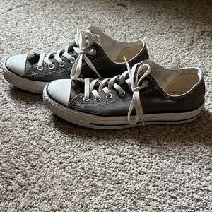Converse Gray and White Canvas Sneakers